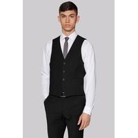 moss london performance skinny fit black waistcoat