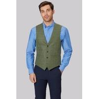 Moss 1851 Tailored Fit Bright Green Multi Check Waistcoat