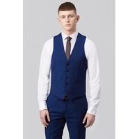 moss london skinny fit bright blue waistcoat