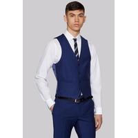 Moss London Performance Skinny Fit Bright Blue Waistcoat