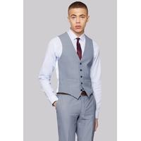 Moss London Skinny Fit Ice Blue Waistcoat