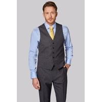 Moss Esq. Regular Fit Grey Birdseye Waistcoat