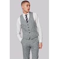 Moss London Skinny Fit Grey Speckled Waistcoat