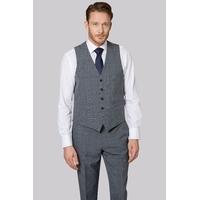 Moss Esq. Regular Fit Grey Check Waistcoat