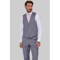 moss 1851 tailored fit light blue sharkskin waistcoat