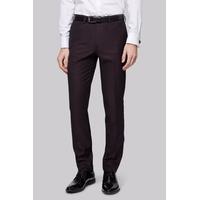 Moss London Skinny Fit Plum Jacquard Dress Trousers