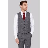 Moss 1851 Tailored Fit Italian Grey Prince of Wales Check Waistcoat