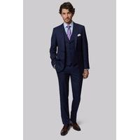 moss 1851 tailored fit navy textured jacket