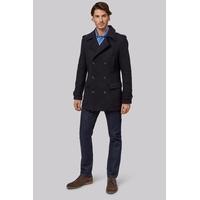 Moss 1851 Tailored Fit Navy Double Breasted Pea Coat