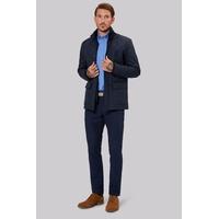 moss 1851 tailored fit navy quilt coat