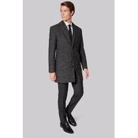 Moss London Slim Fit Grey Textured Overcoat