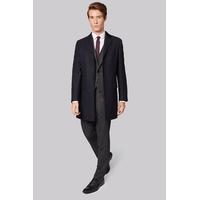 moss london slim fit blue check overcoat