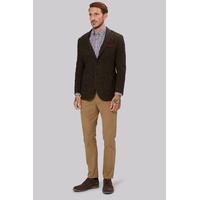 Moss 1851 Tailored Fit Olive Herringbone Jacket