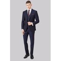 Moss London Skinny Fit Navy Jacquard Jacket