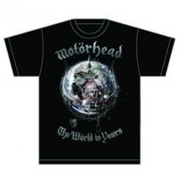Motorhead The World is Yours Album Globe Mens T Shirt: Black Small
