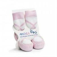 Mocc Ons Cute Moccasin Style Slipper Socks - 6-12 Months, Ballerina