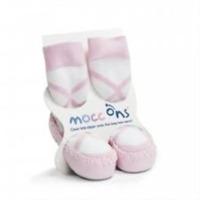 Mocc Ons Cute Moccasin Style Slipper Socks - 12-18 Months, Ballerina