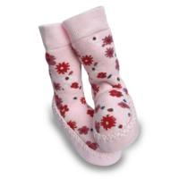 mocc ons cute moccasin style slipper socks 18 24 months floral ditsy