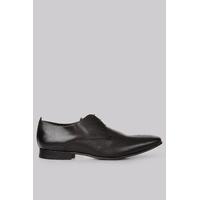 Moss London Charlton Pindot Black Derby Shoes