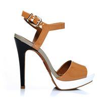 Moda in Pelle Romia Tan Very High Smart Sandals