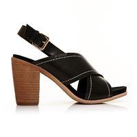 Moda in Pelle Liana Black High Casual Sandals