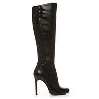 Moda in Pelle Sutera Black V High Smart Long Boots