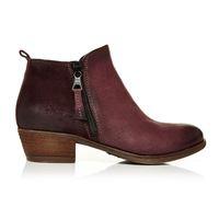 moda in pelle besta burgundy low casual short boots