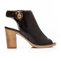 Moda in Pelle Lirra Black High Casual Sandals