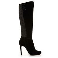 Moda in Pelle Sutera Black V High Smart Long Boots