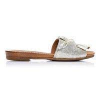 Moda in Pelle Nariz Gold Flat Casual Sandals