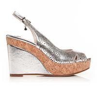 Moda in Pelle Rivas Silver Very High Smart Sandals