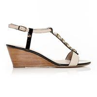 Moda in Pelle Pedra Black Medium Smart Sandals