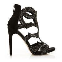 Moda in Pelle Liuza Black High Occasion Sandals