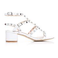 Moda in Pelle Myah White Low Smart Sandals