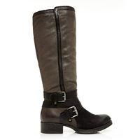 Moda in Pelle Grenna Grey Low Casual Long Boots