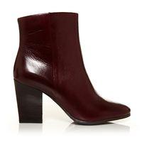 moda in pelle macina burgundy high smart short boots