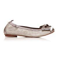 Moda in Pelle Felisa Pewter Flat Smart Shoes