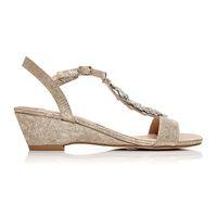 Moda in Pelle Villena Gold Medium Smart Sandals