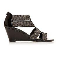 Moda in Pelle Palencia Black Medium Smart Sandals