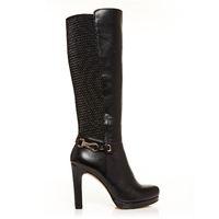 Moda in Pelle Vicino Black V High Smart Long Boots