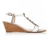 Moda in Pelle Pedra White Medium Smart Sandals