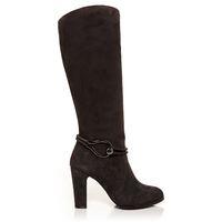 moda in pelle viano grey high smart long boots