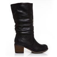 Moda in Pelle Granello Black Medium Casual Long Boots