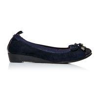 Moda in Pelle Feola Navy Flat Smart Shoes