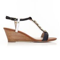 Moda in Pelle Pedra Navy-Tan Medium Smart Sandals