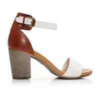 moda in pelle loella white high casual sandals