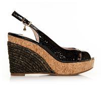 Moda in Pelle Rivas Black Very High Smart Sandals