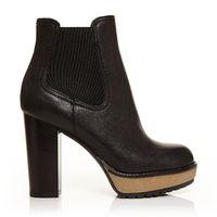 Moda in Pelle Lupo Black High Casual Short Boots