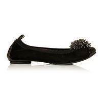 Moda in Pelle Falvo Black Flat Smart Shoes