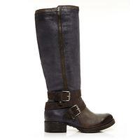 Moda in Pelle Grenna Navy Low Casual Long Boots